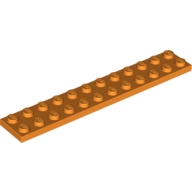 Lego destička 2x12, oranžová (4118938, 6056707)